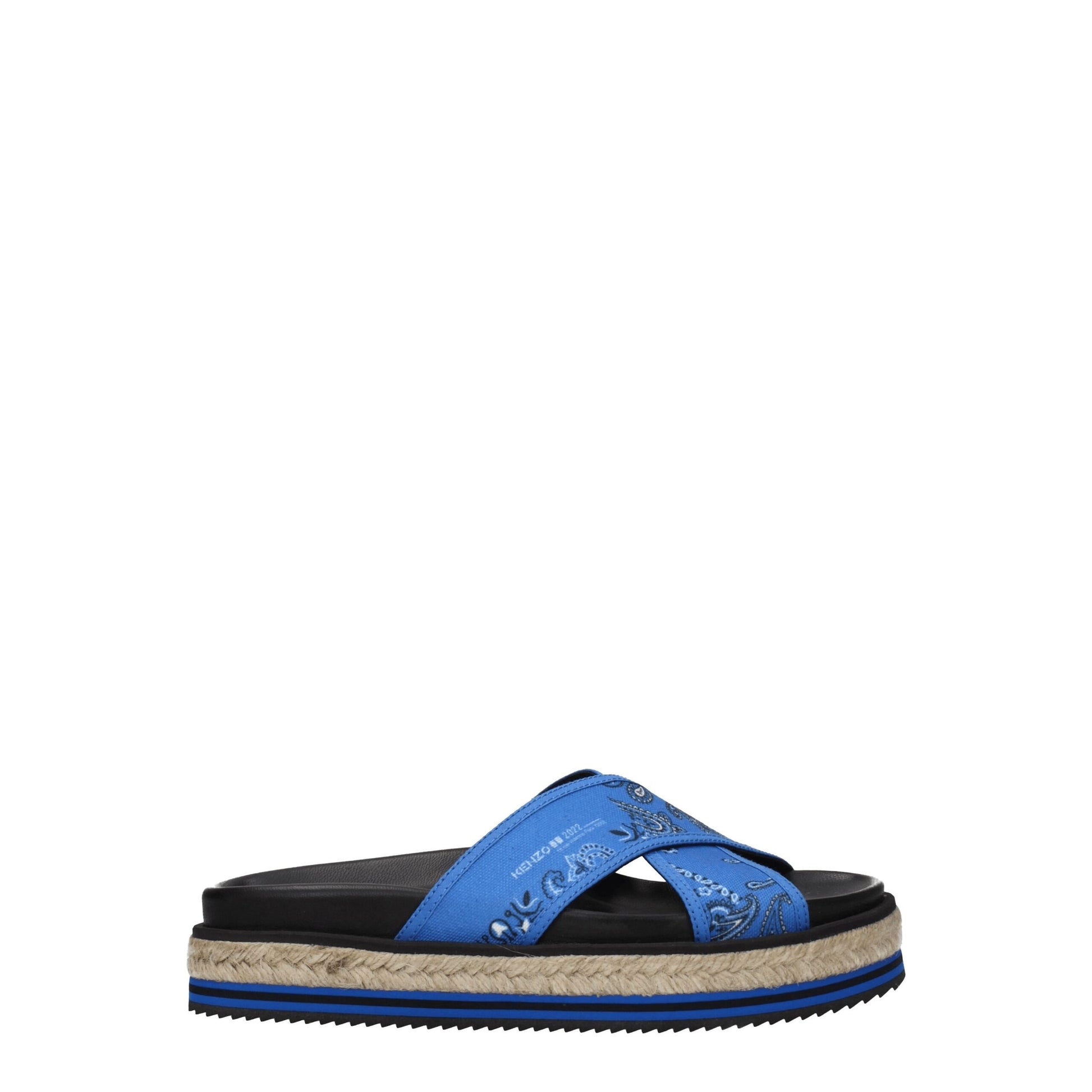 Kenzo Blue Fabric Slippers
