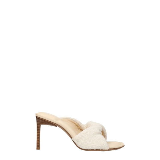 Jacquemus Beige Fabric Stiletto Heel Sandals