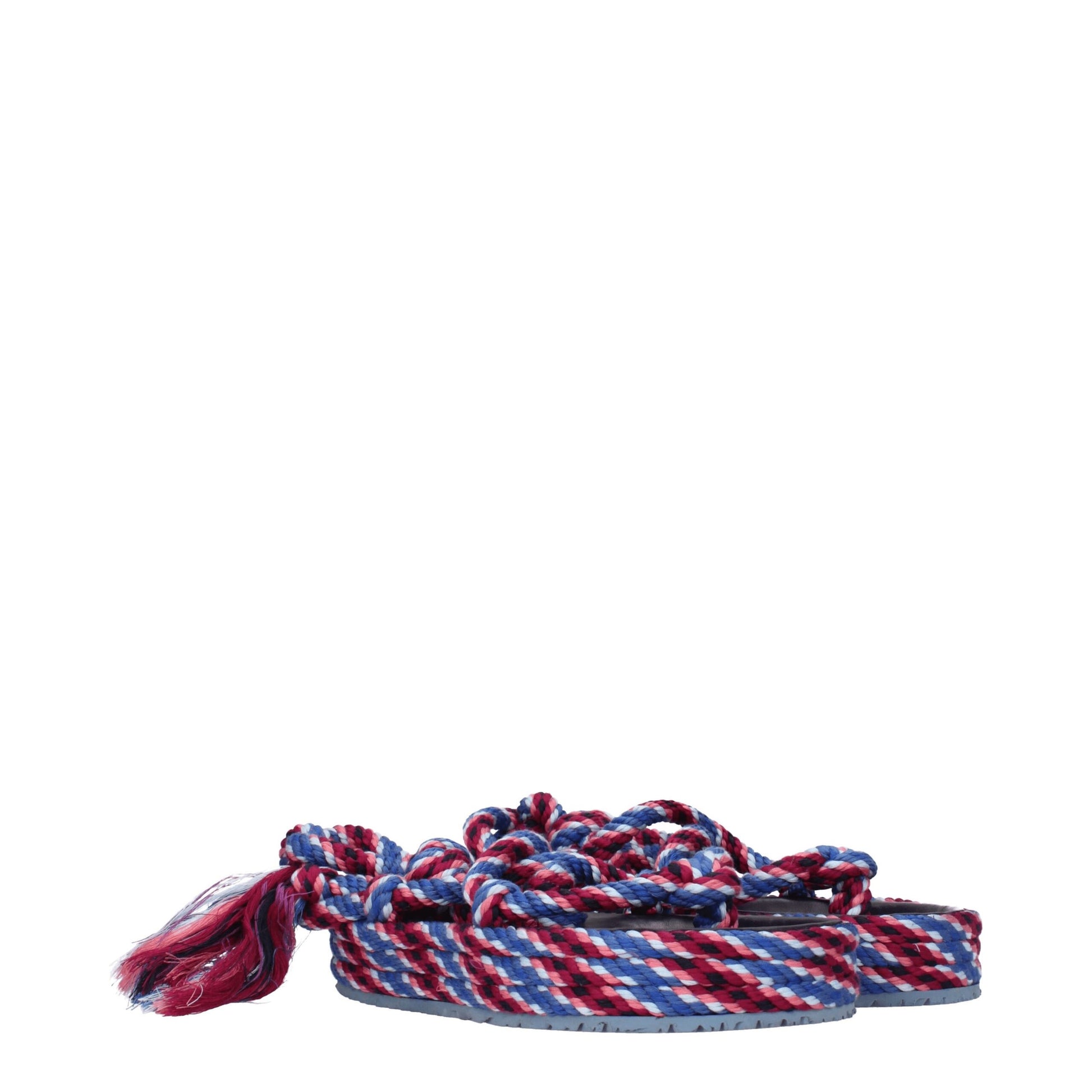 Isabel Marant Blue Fabric Flat Sandals