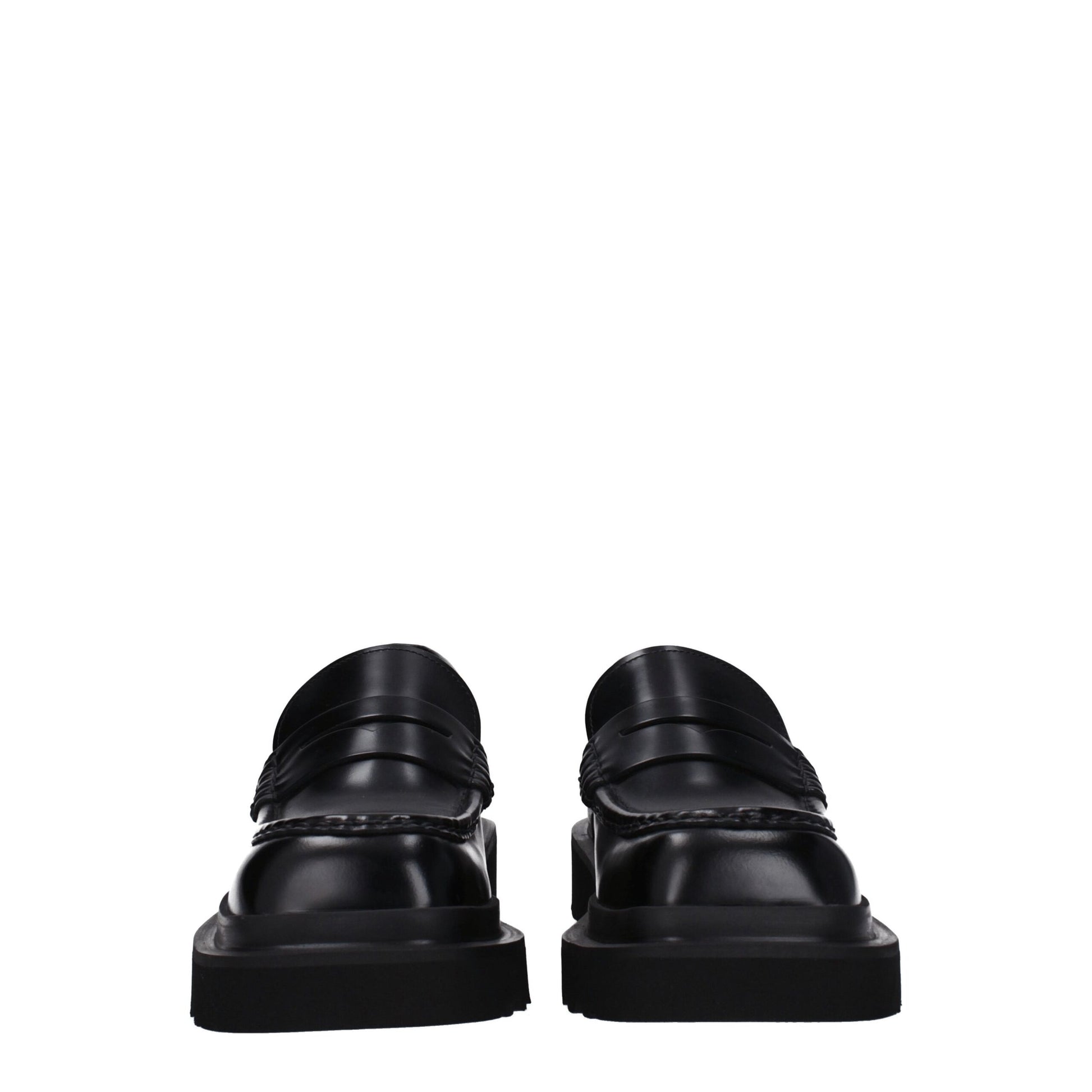 Dolce & Gabbana Black Leather Slip-On Loafers