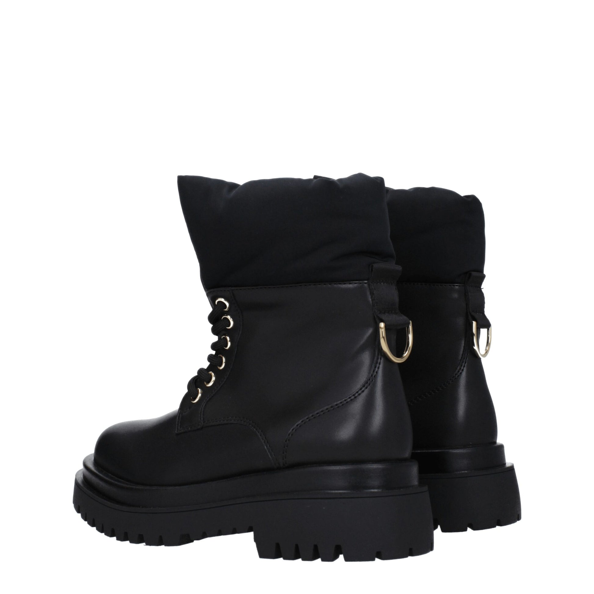 Versace Jeans Black Polyethylene Ankle Boots