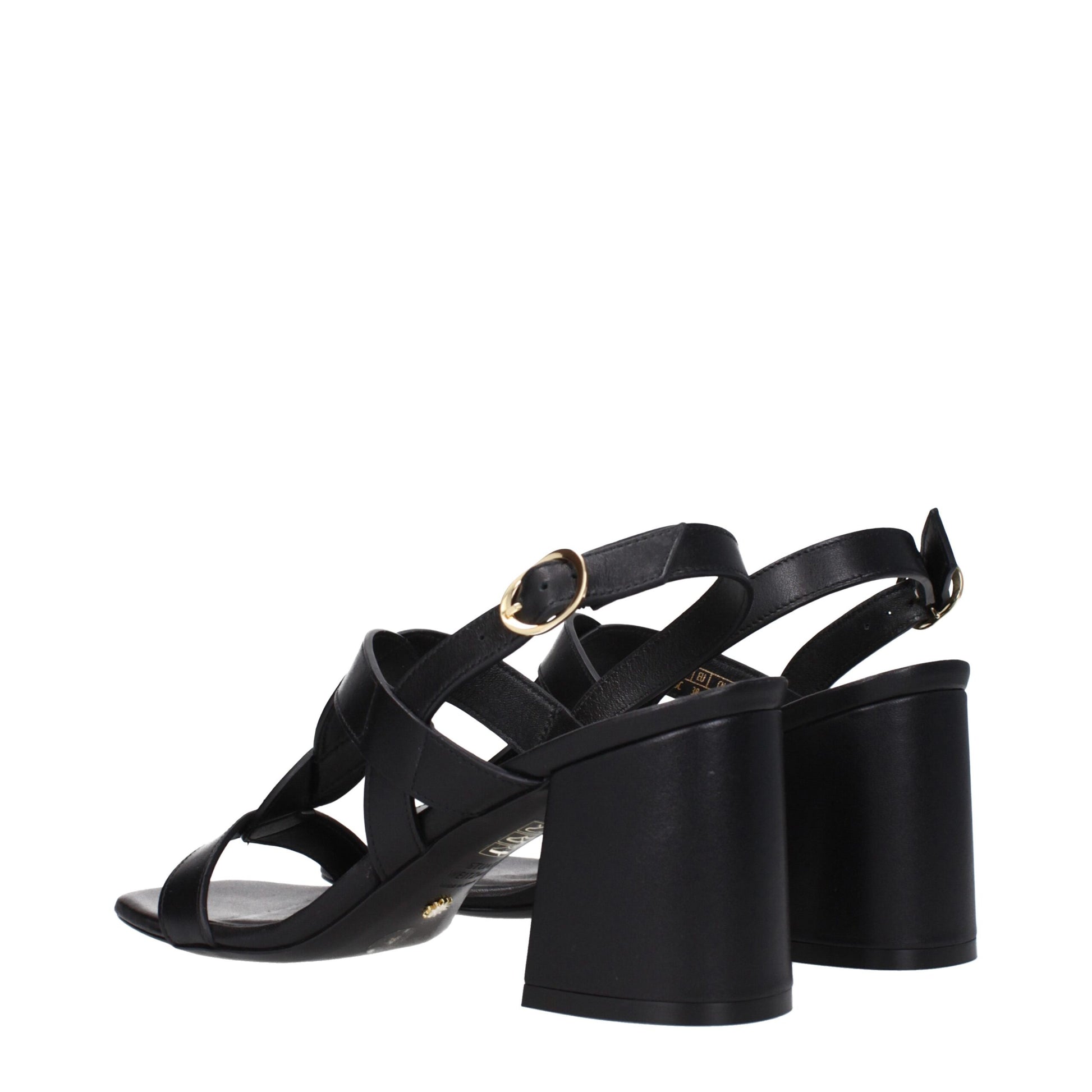 Stuart Weitzman Black Leather Platform Sandals