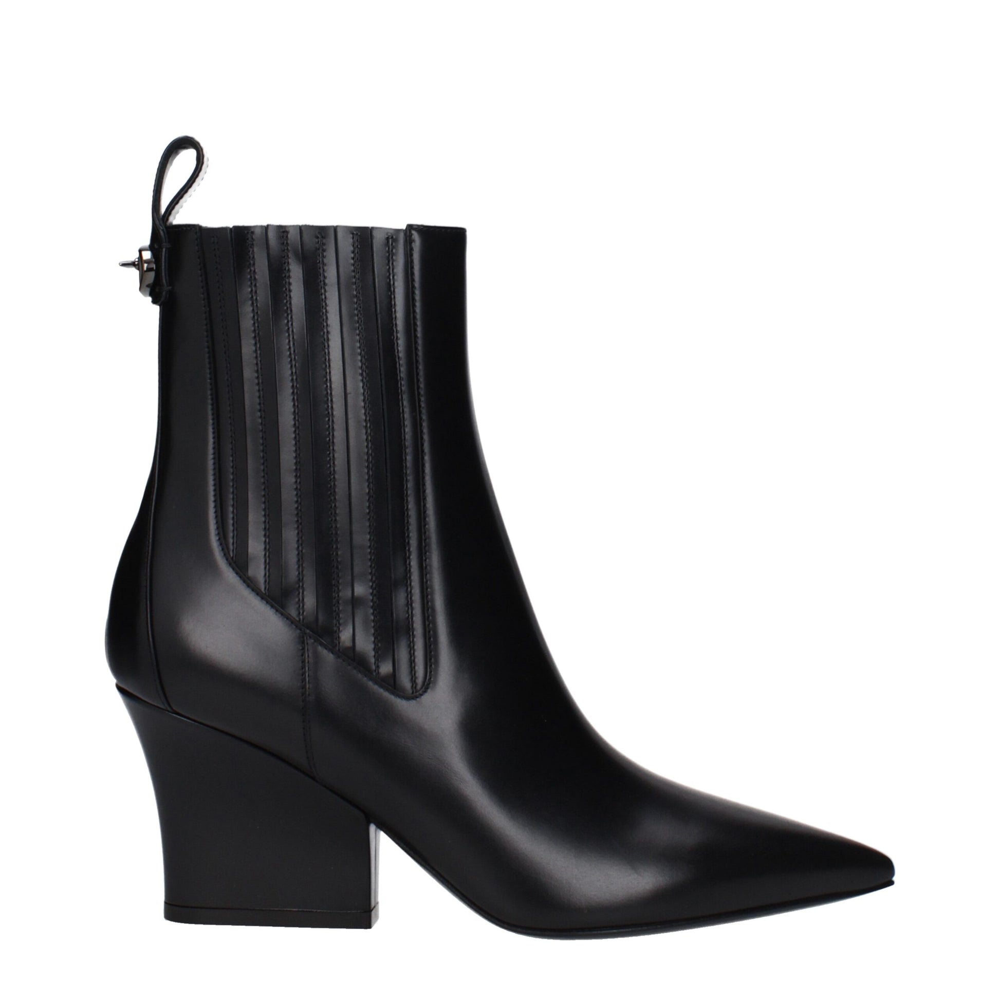 Valentino Garavani Black Leather Ankle Boots