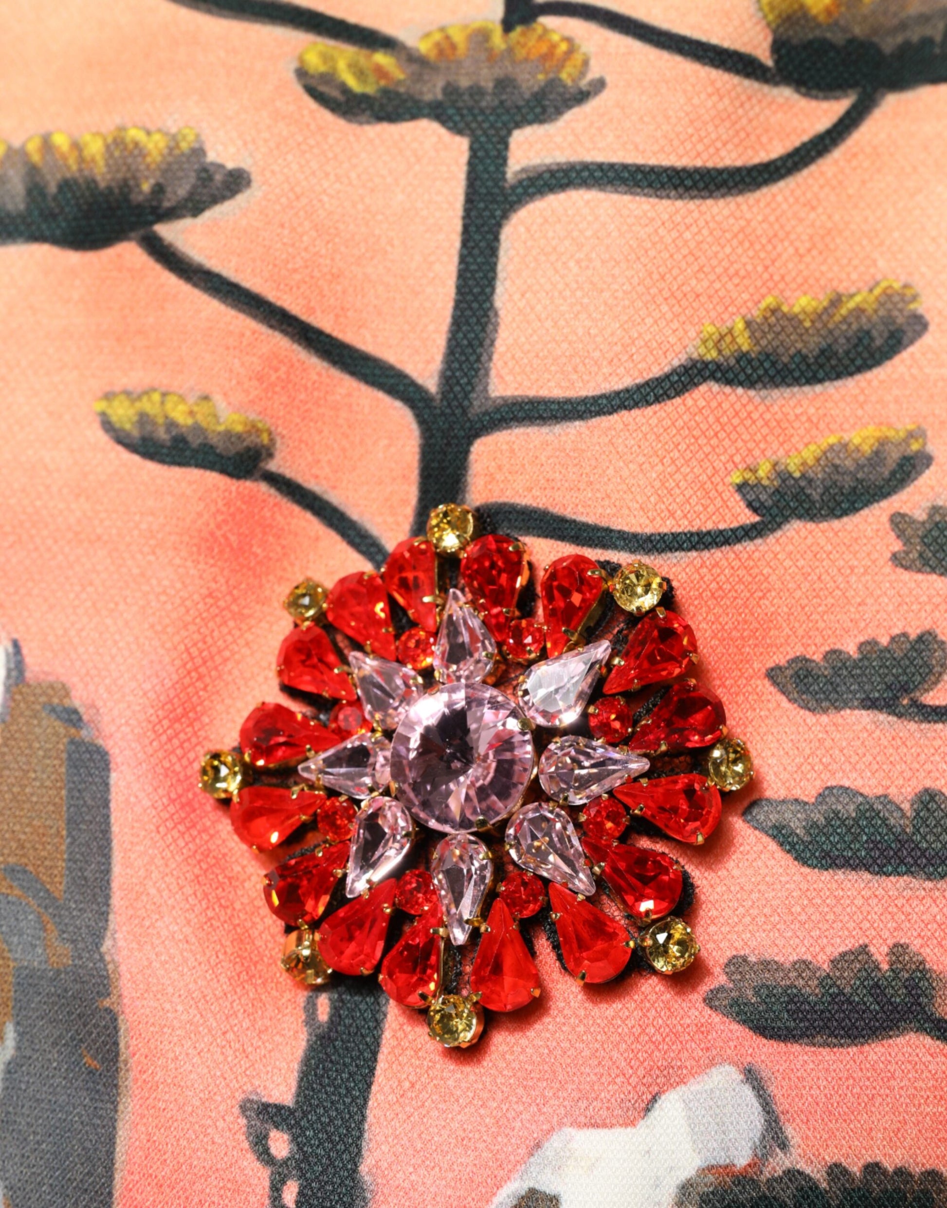 Dolce & Gabbana Multicolor Crystal Embellished A-line Mini Dress