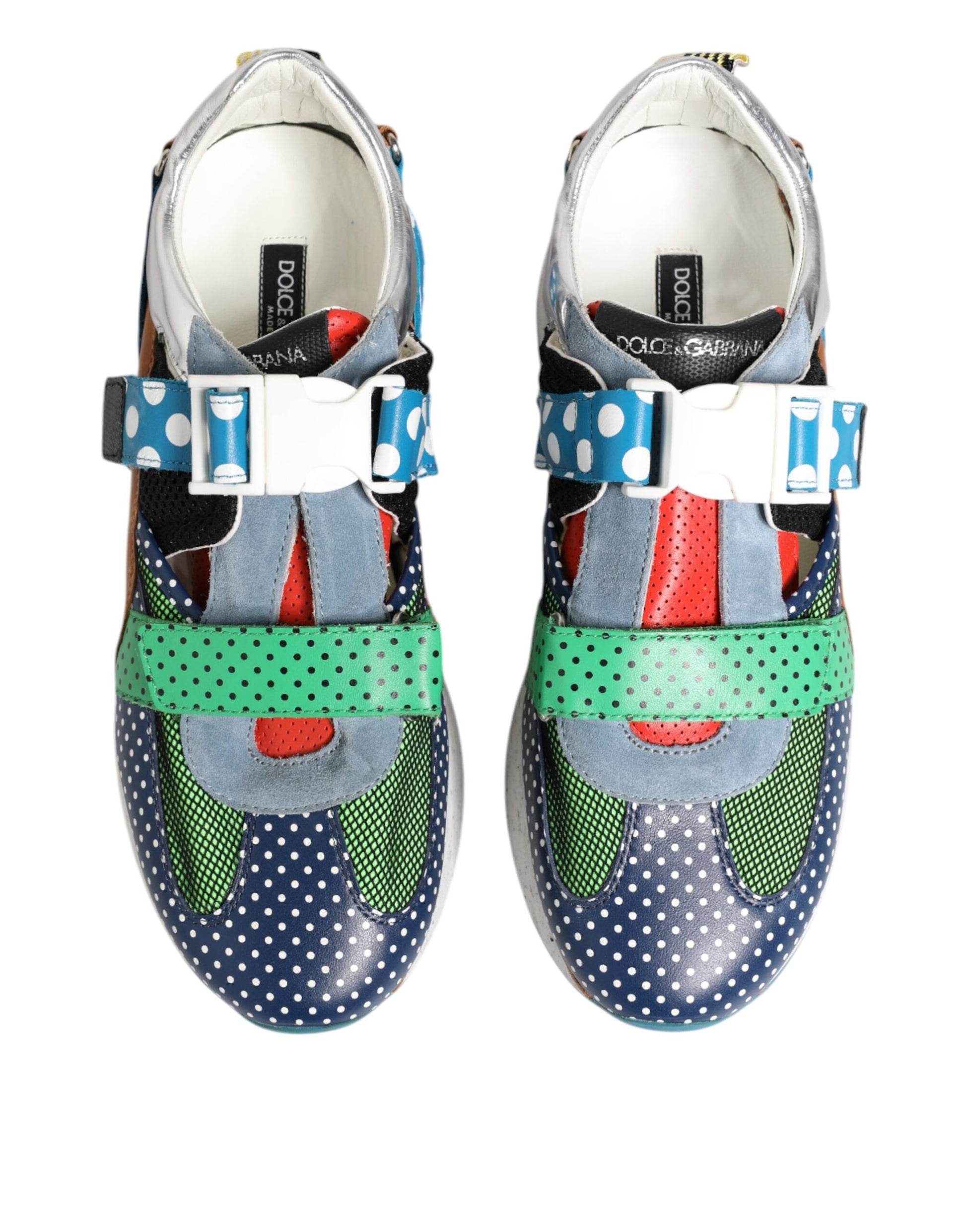 Dolce & Gabbana Multicolor Leather Low Top Sneakers Shoes