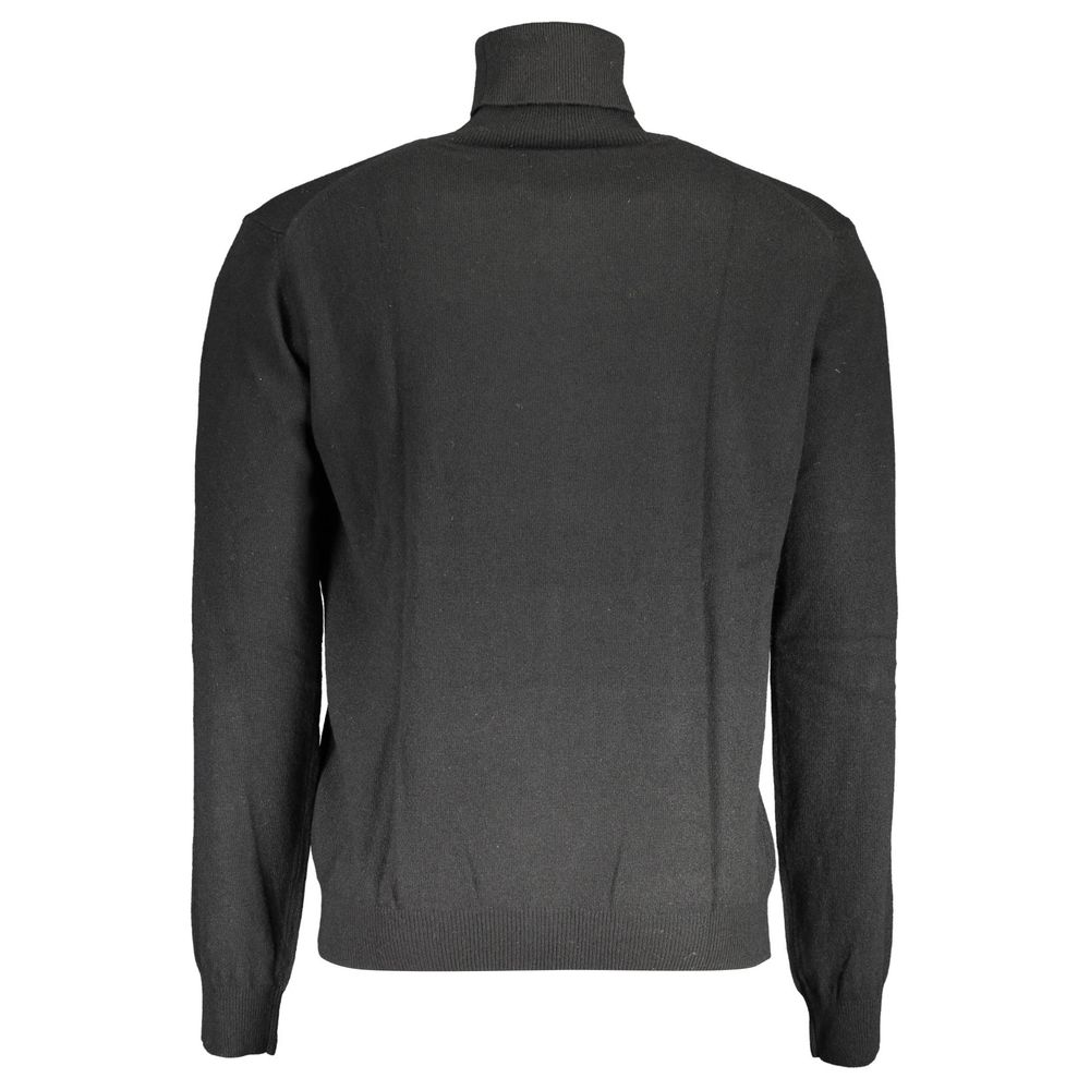 La Martina Black Wool Turtleneck