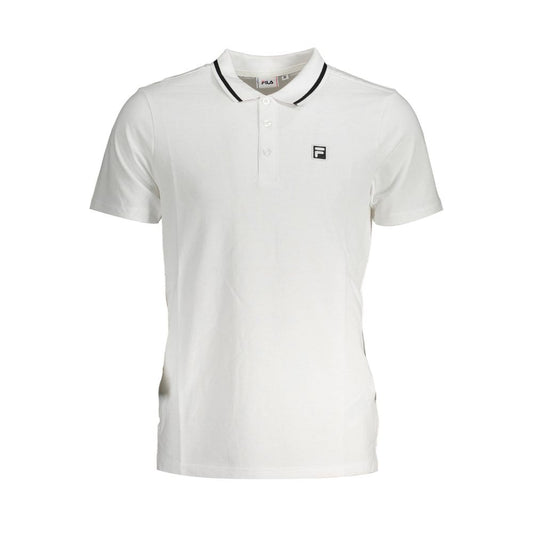 Fila White Cotton Men Polo Shirt