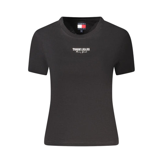 Tommy Hilfiger Black Cotton Women T-Shirt