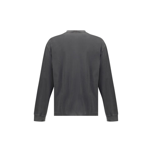 Agolde Gray Cotton Long Sleeve T-Shirt