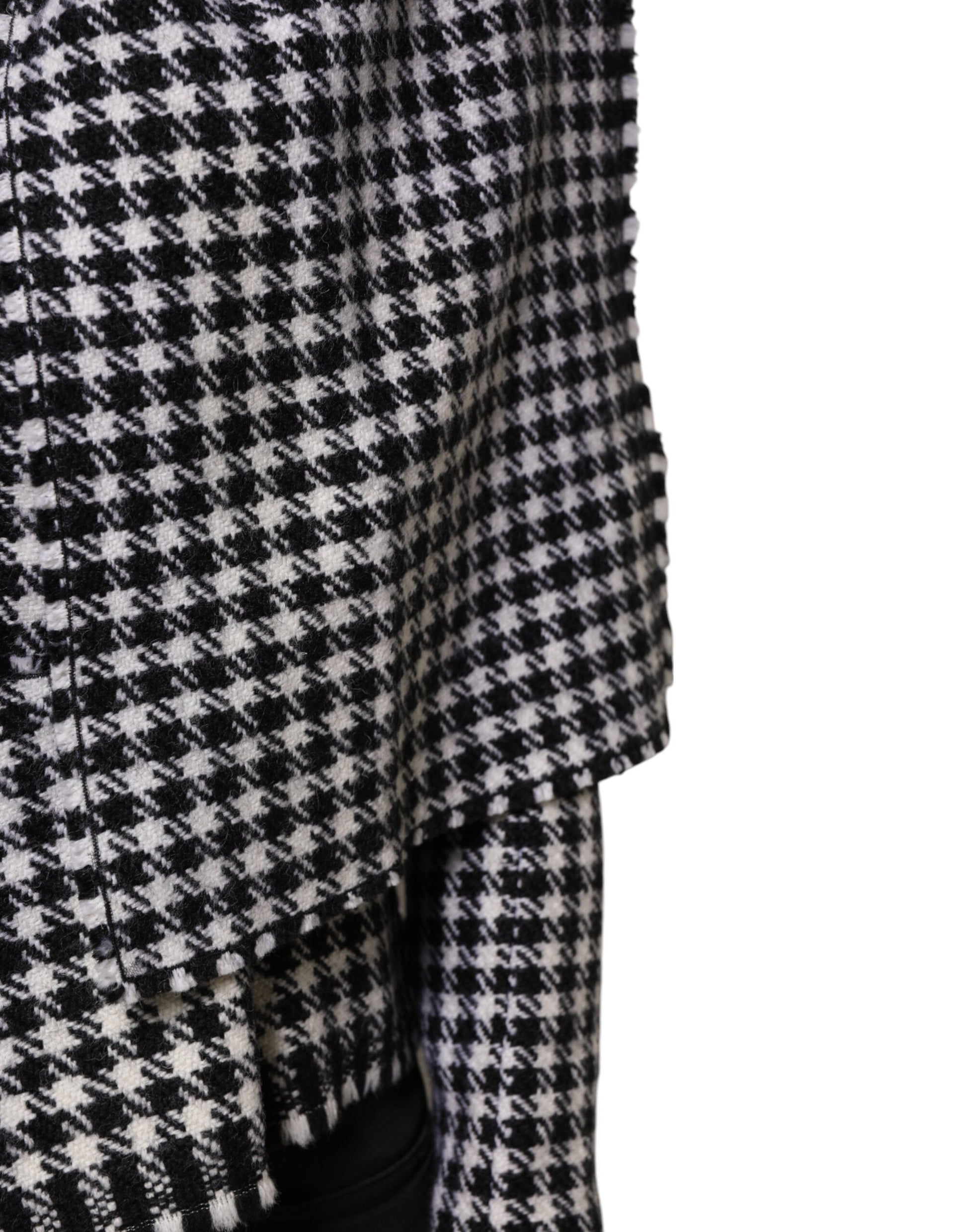 Dolce & Gabbana Multicolor Wool Monochrome Patterned Jacket