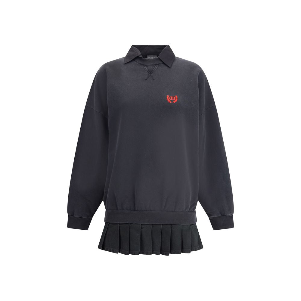 Balenciaga Black Cotton Casual Dress
