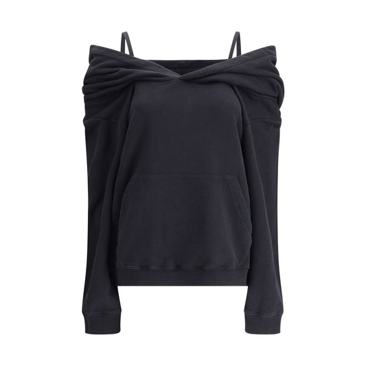 MM6 Black Cotton Sweatshirt