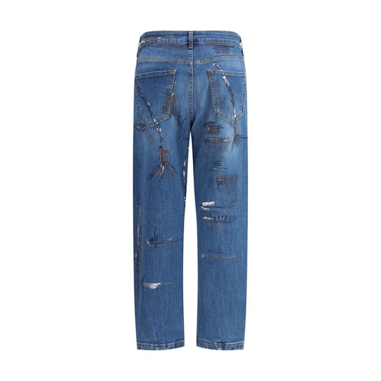 Ella Blue Cotton Slim Fit Jeans