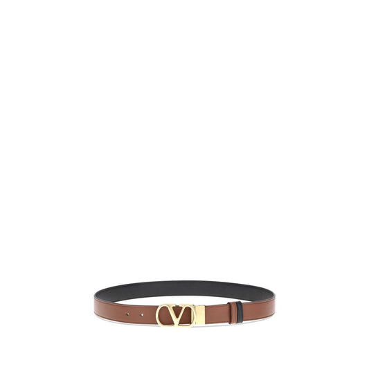 Valentino Garavani Brown Calf Leather Bos Taurus Regular Belt