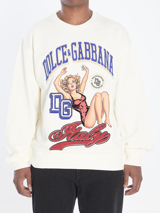 Sweatshirt with Pin-up print