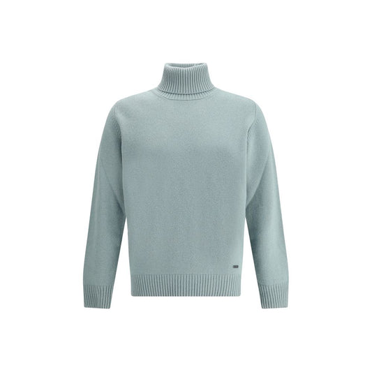 Brooksfield Green Fleece Wool Turtleneck