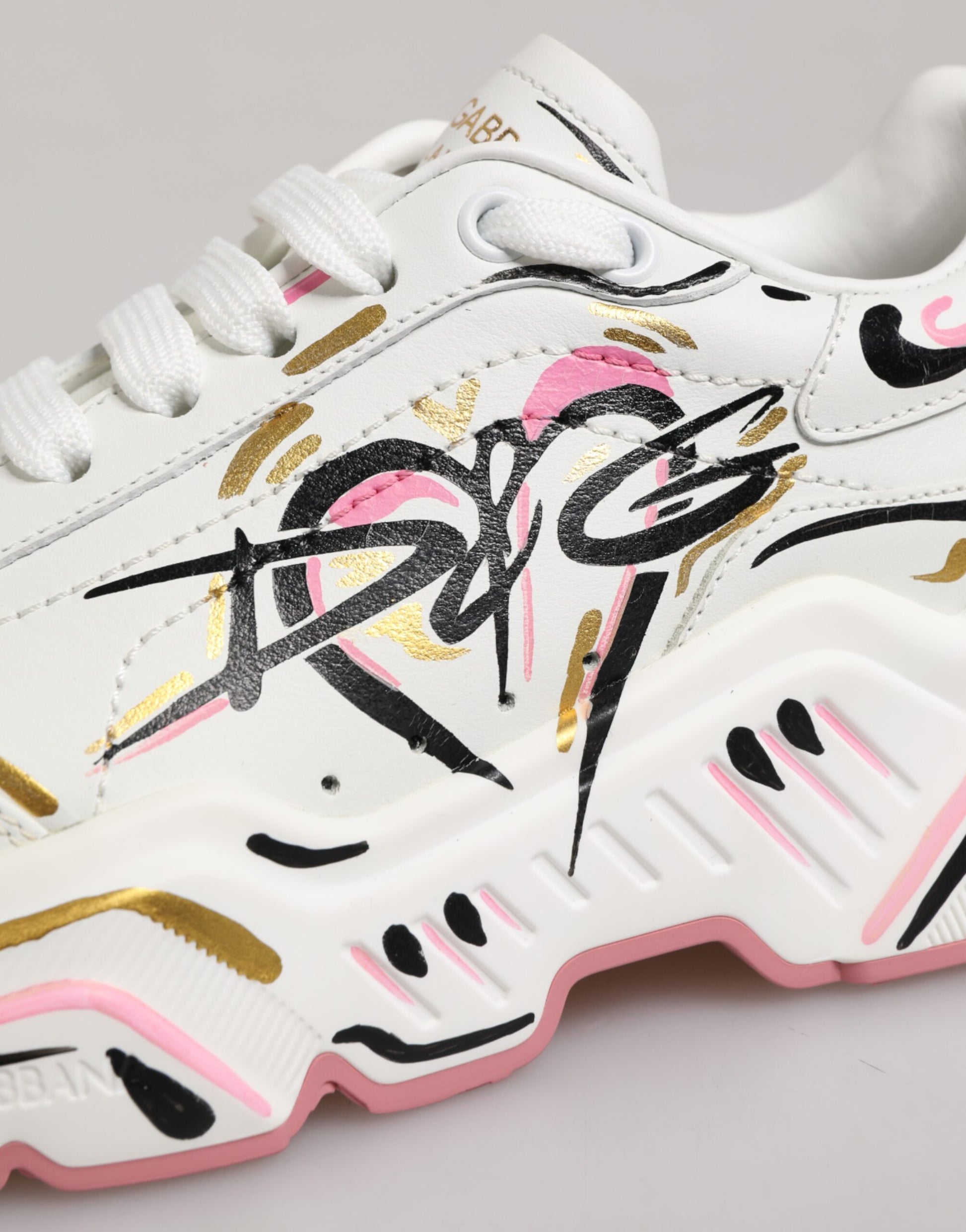 Dolce & Gabbana Multicolor Hand Painted DAYMASTER Sneaker Shoes