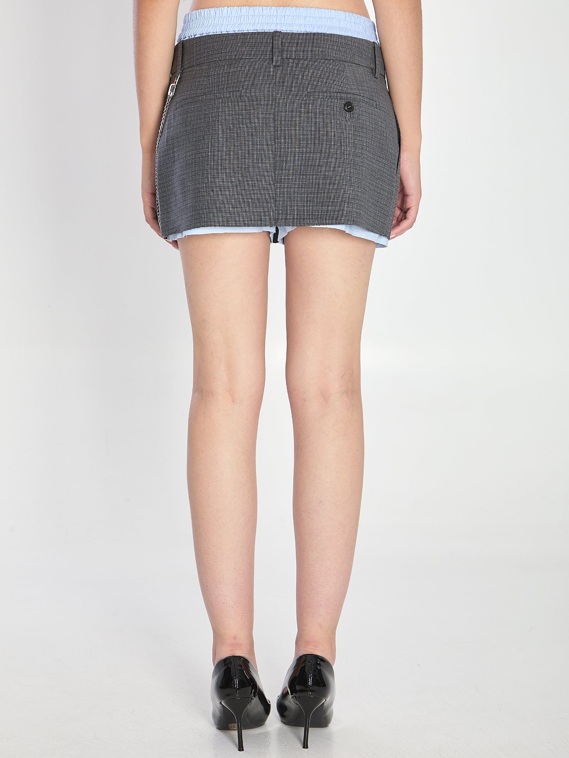 Wool Blend Miniskirt