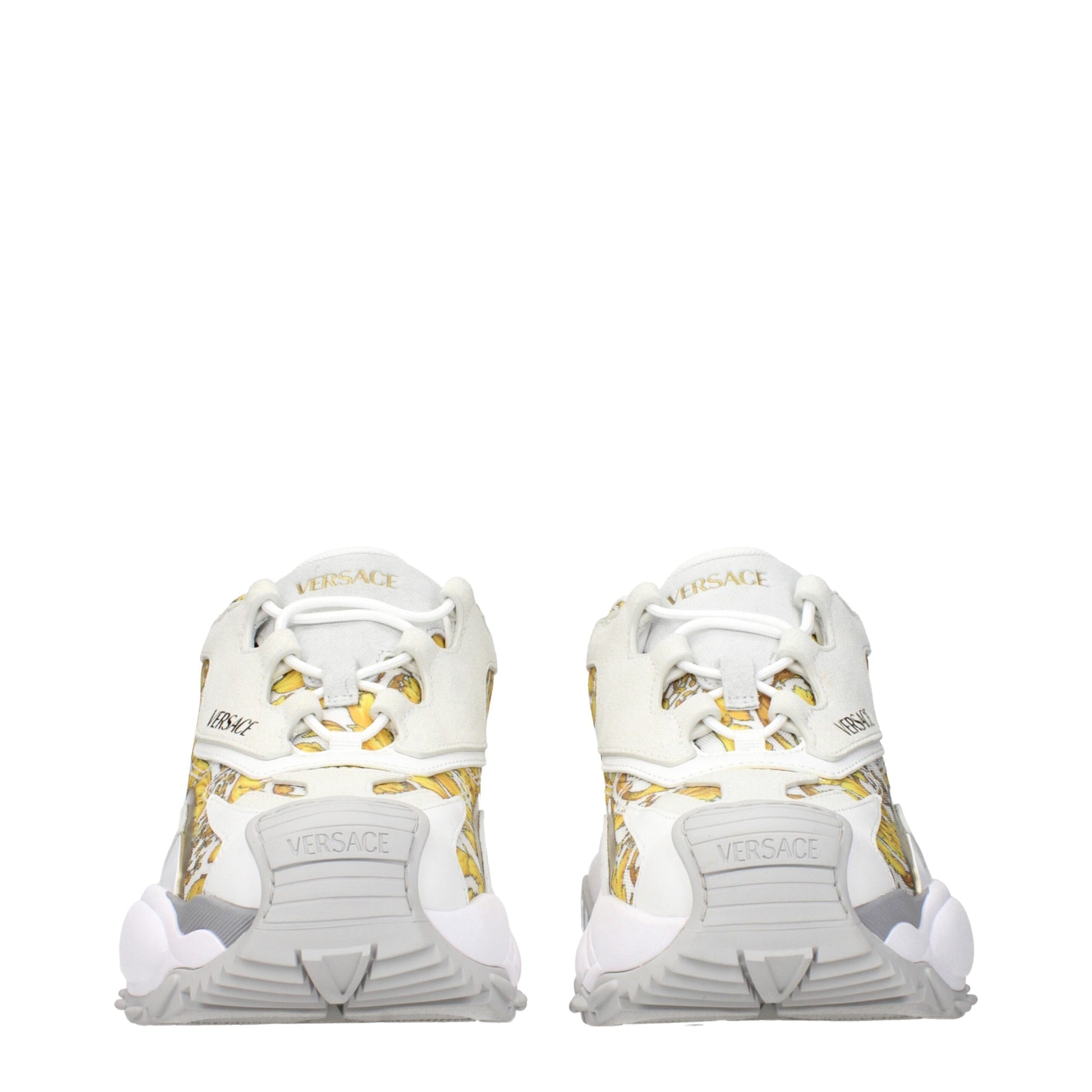 Versace Gold Fabric Low Top Sneakers