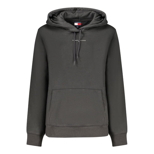 Tommy Hilfiger Black Cotton Women's Sweatshirt Hoodie