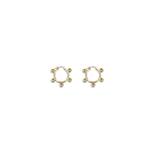 Jil Sander Gold Brass Earrings