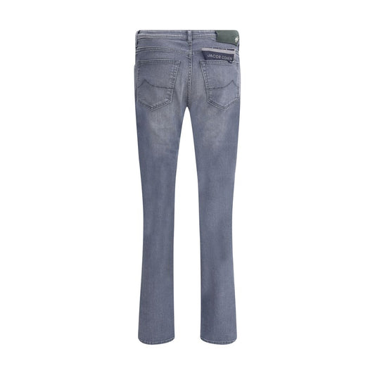 Jacob Cohen Gray Cotton Slim Fit Jeans