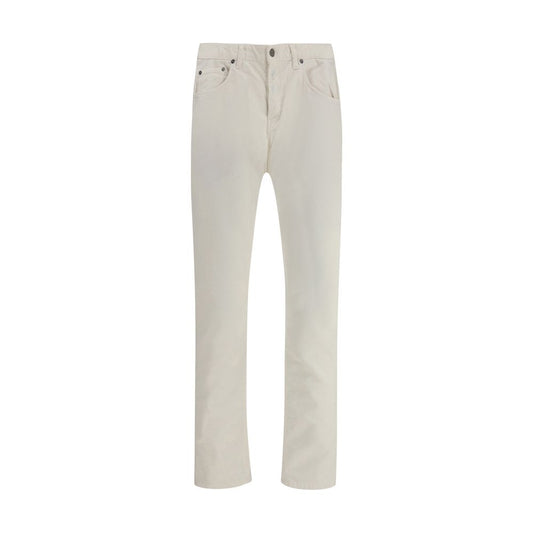 PT Torino White Cotton Casual Pants