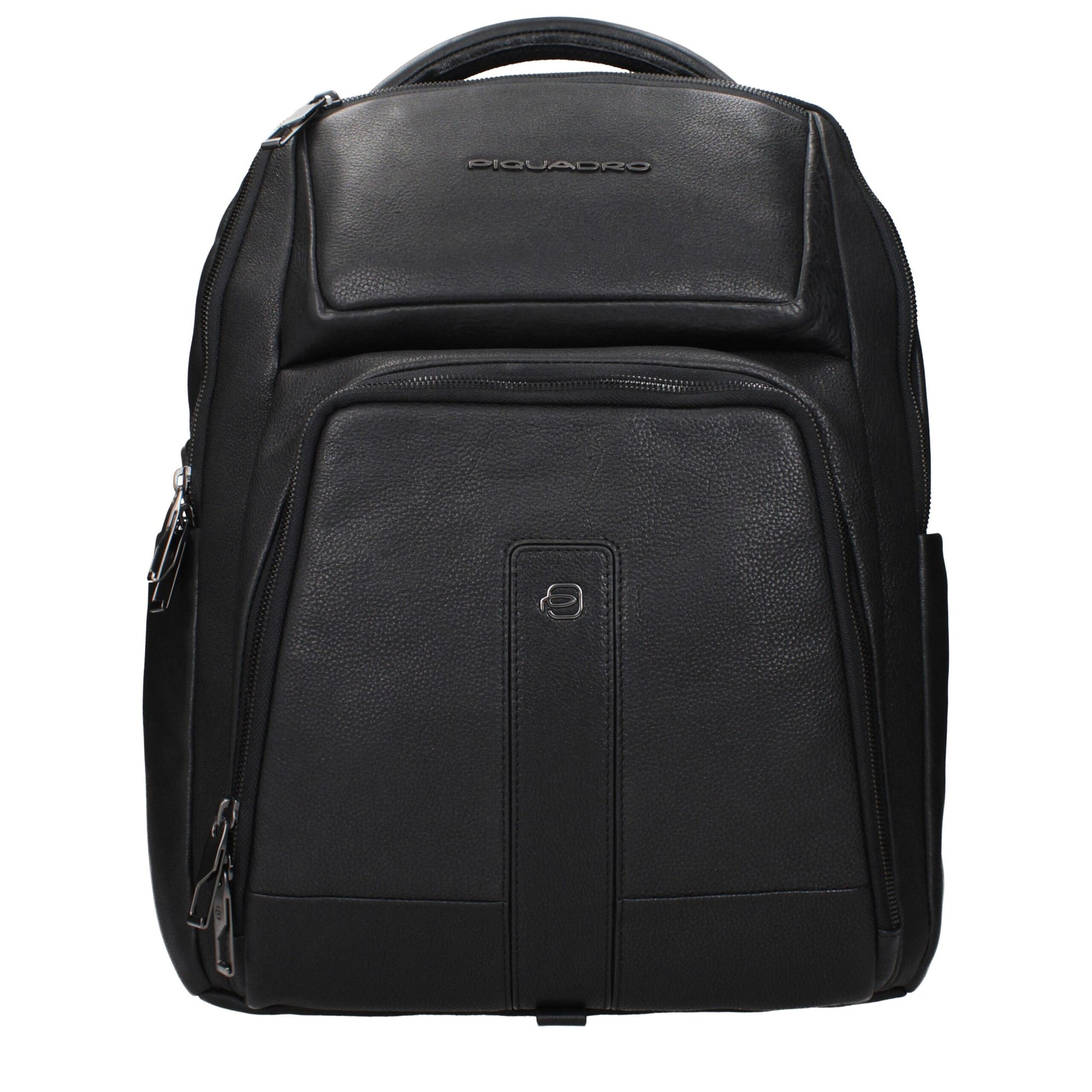 Piquadro Black Leather Backpack