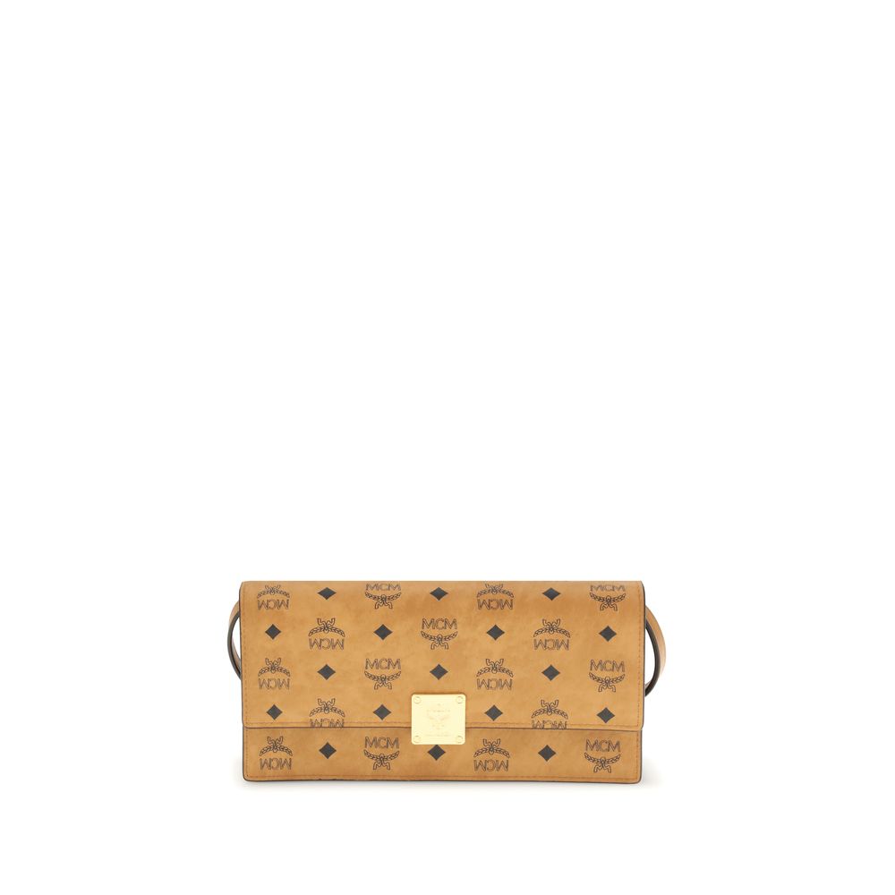 MCM Beige Fabric Wallet