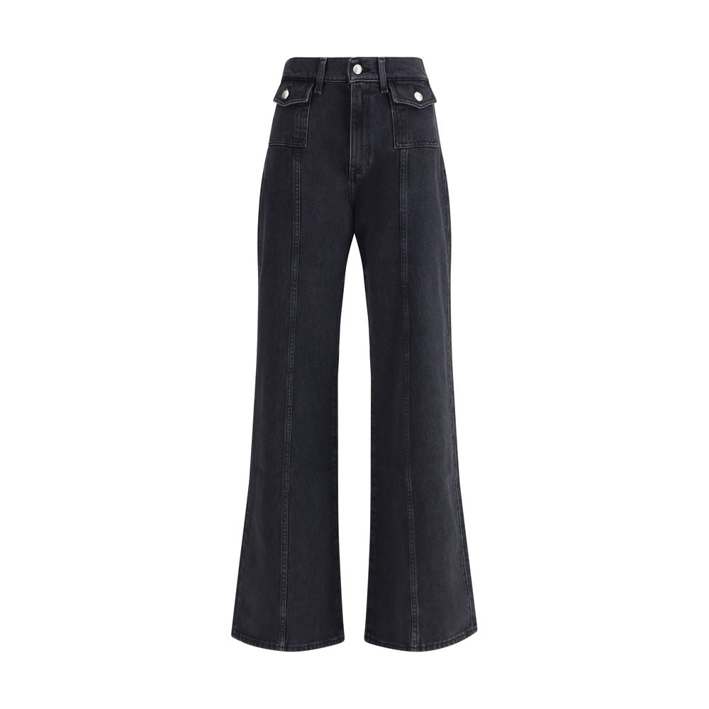 7FOR Black Cotton Jeans Denim