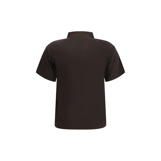 Margiela Brown Viscose Polo Shirt