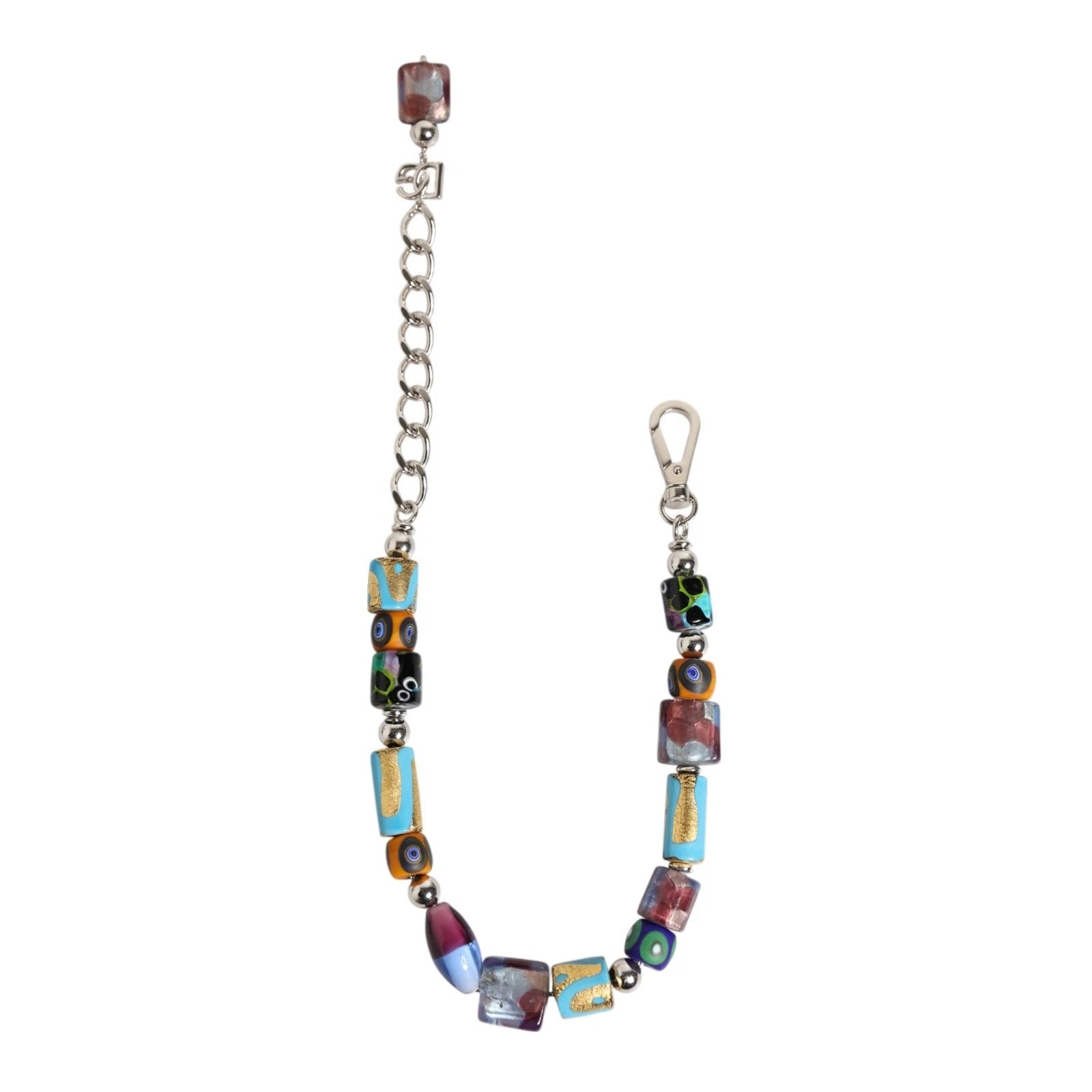 Dolce & Gabbana Multicolor Murano Glass Beads Brass Zamak Necklace