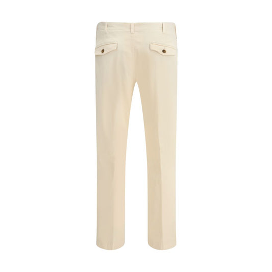 Germano Cream Cotton Casual Pants