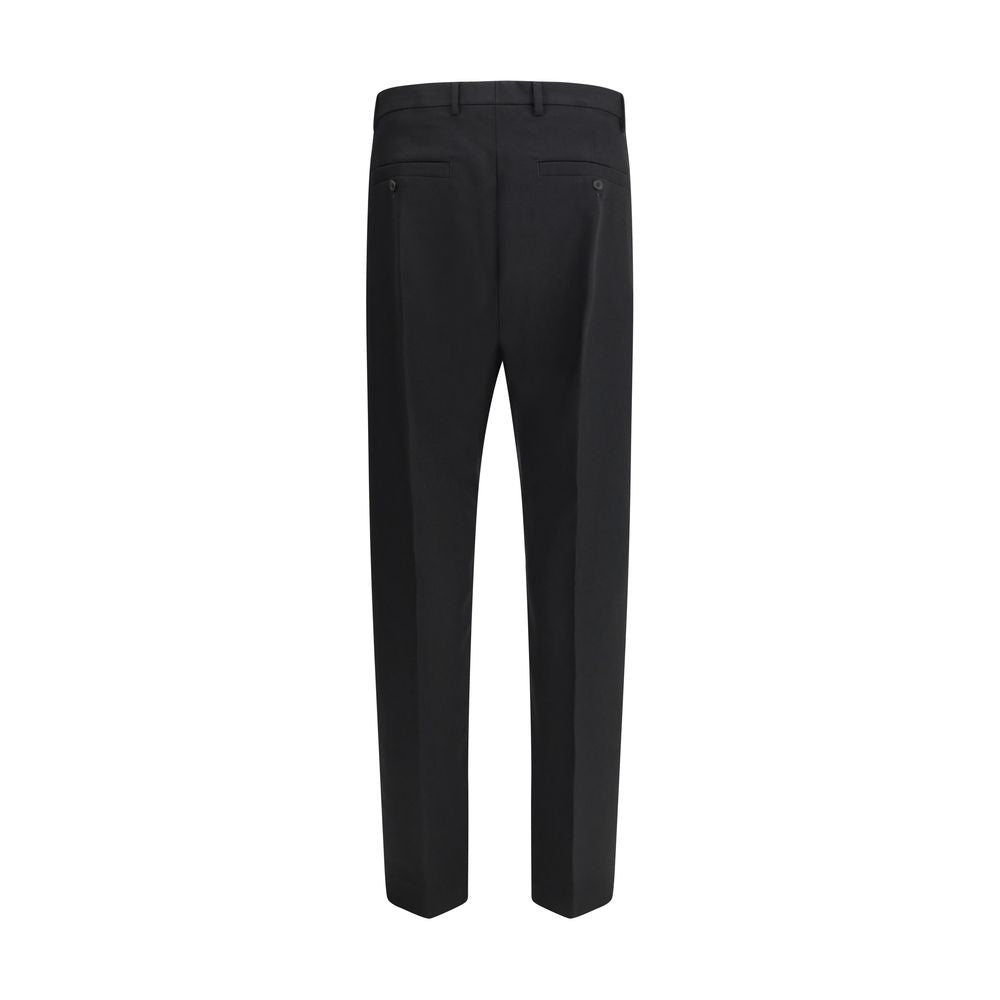 Rick Owens Black Fleece Wool Dress Pants
