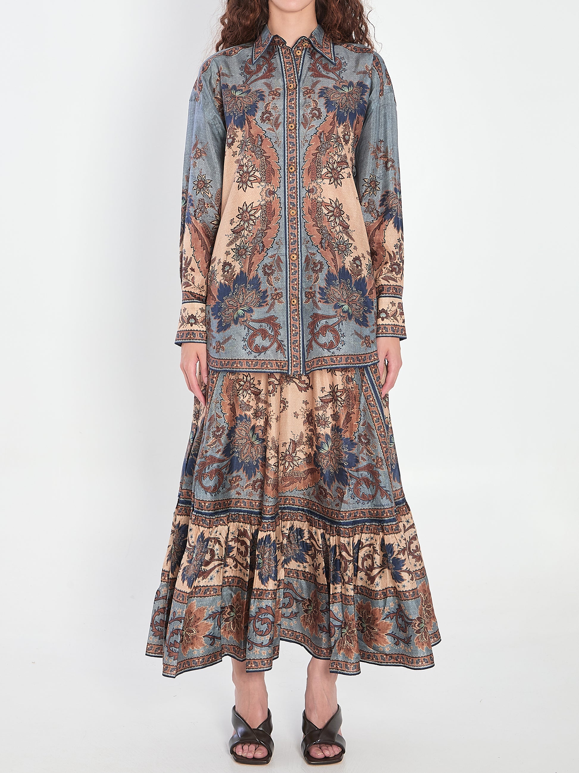 Ascension Tiered Midi Skirt