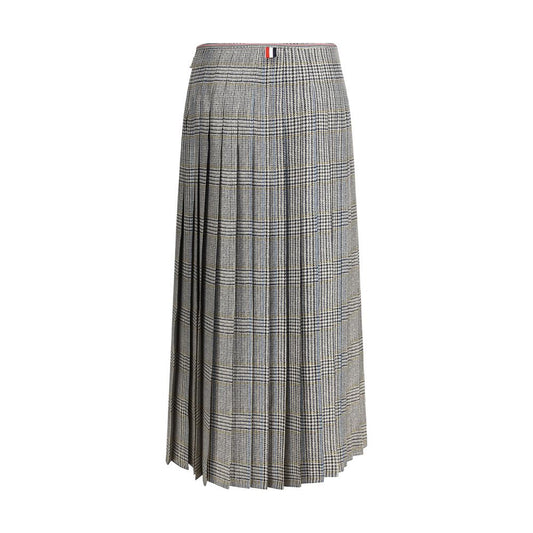 Thom Browne Multicolor Silk Midi Skirt