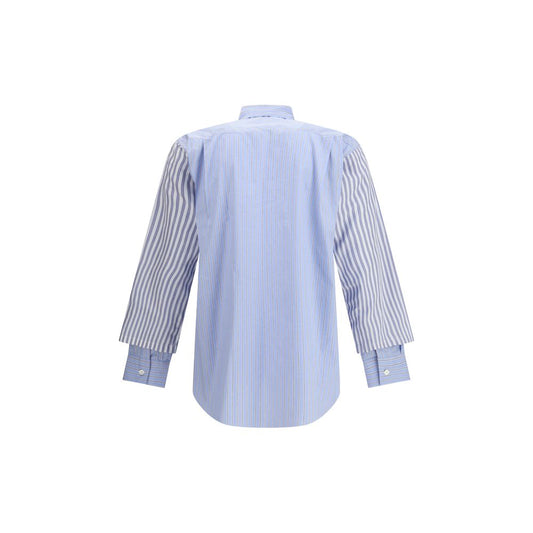 Comme Des Garçons Light Blue Cotton Pattern Shirt