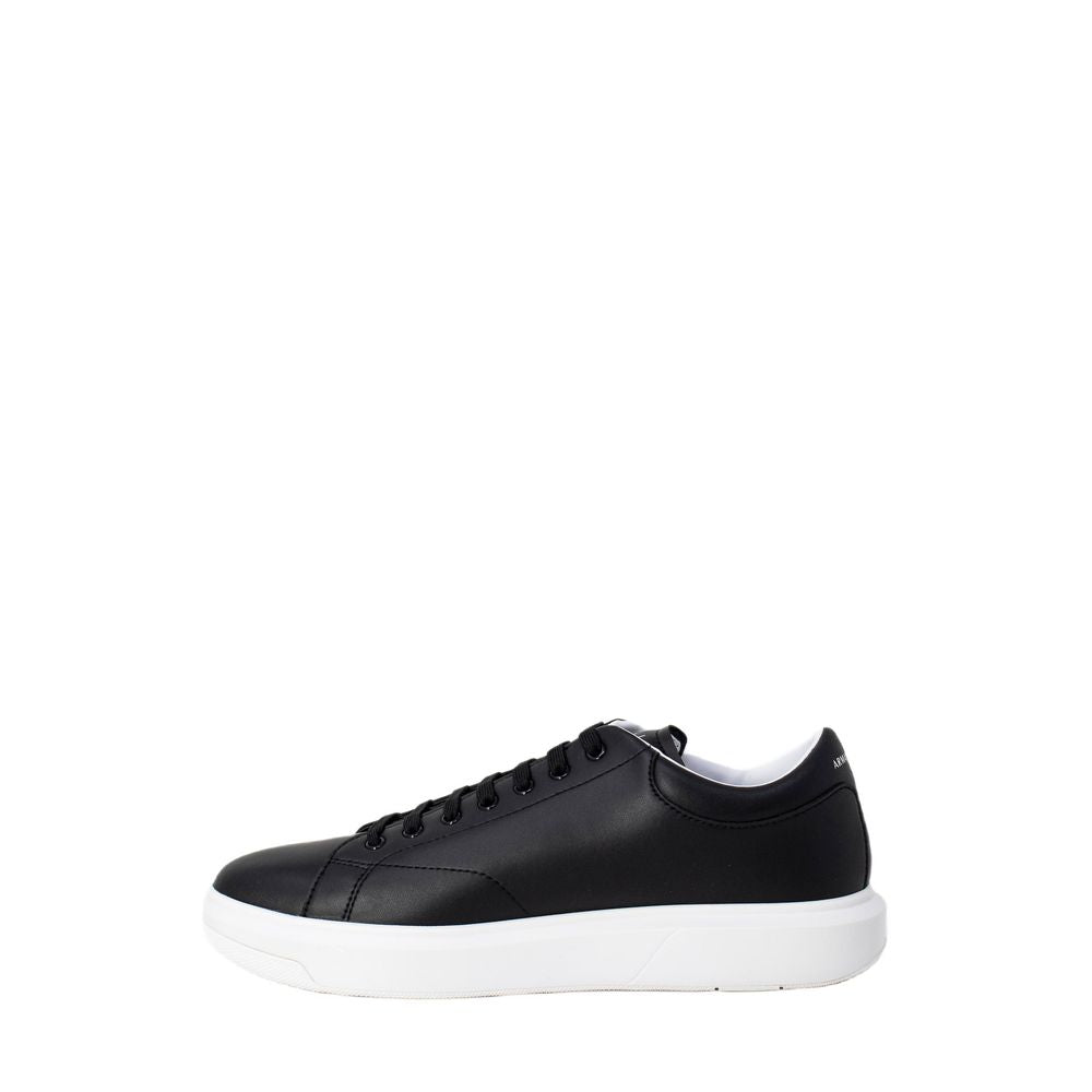 Armani Exchange Black Leather Low Top Sneakers