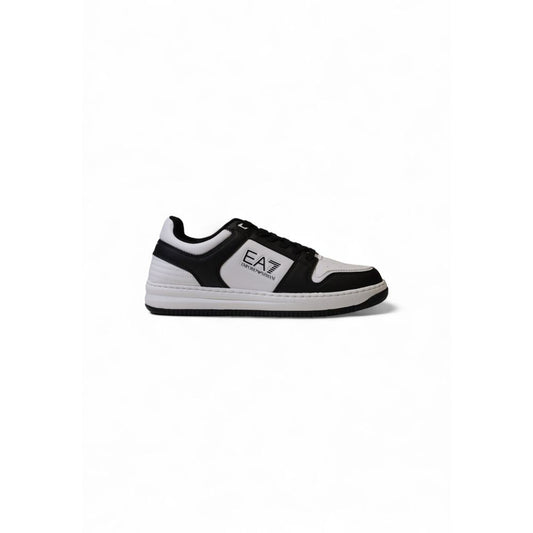 EA7 Emporio Armani Black And White Polyester Athletic Sneakers