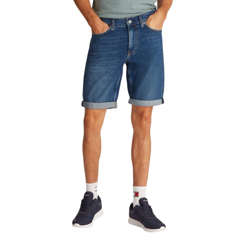 Calvin Klein Jeans Blue Cotton Bermuda Shorts