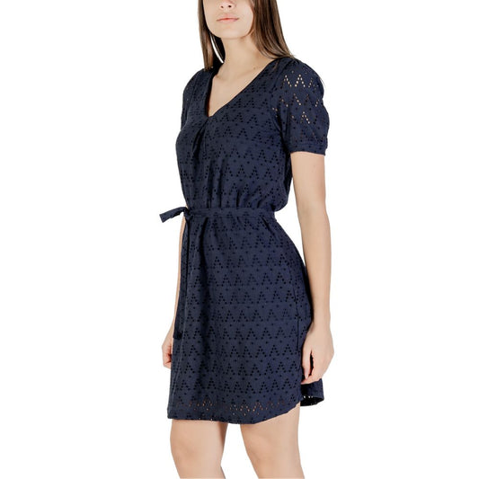 Vila Clothes Blue Recycled Polyester Short Dress