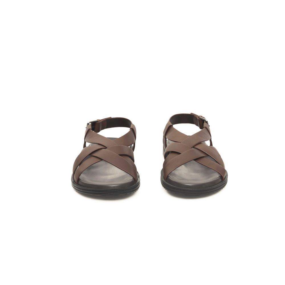 Cerruti 1881 Brown Cowhide Men Sandal
