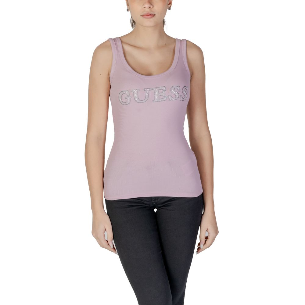 Guess Purple Cotton Tank Tops