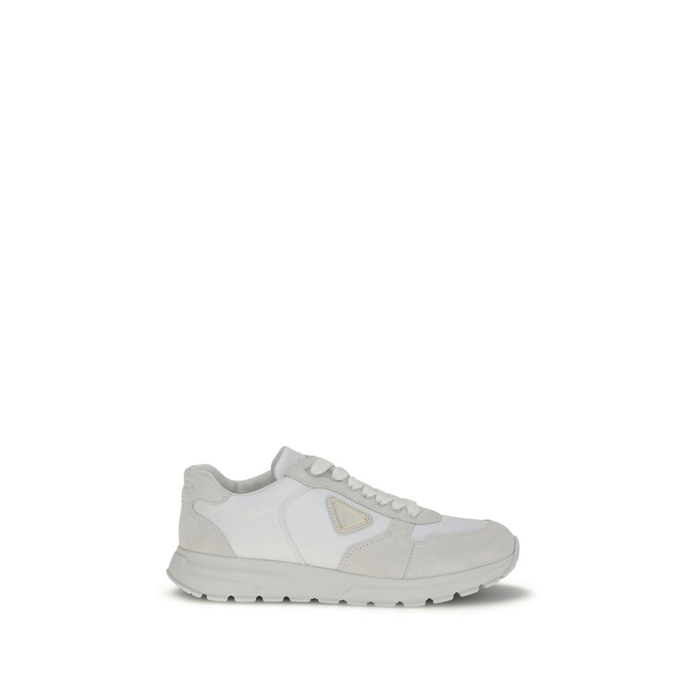 Prada White Recycled Polyamide Athletic Sneakers