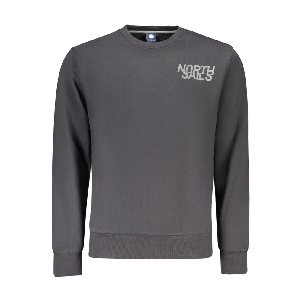 North Sails Black Cotton Men's Sweatshirt
