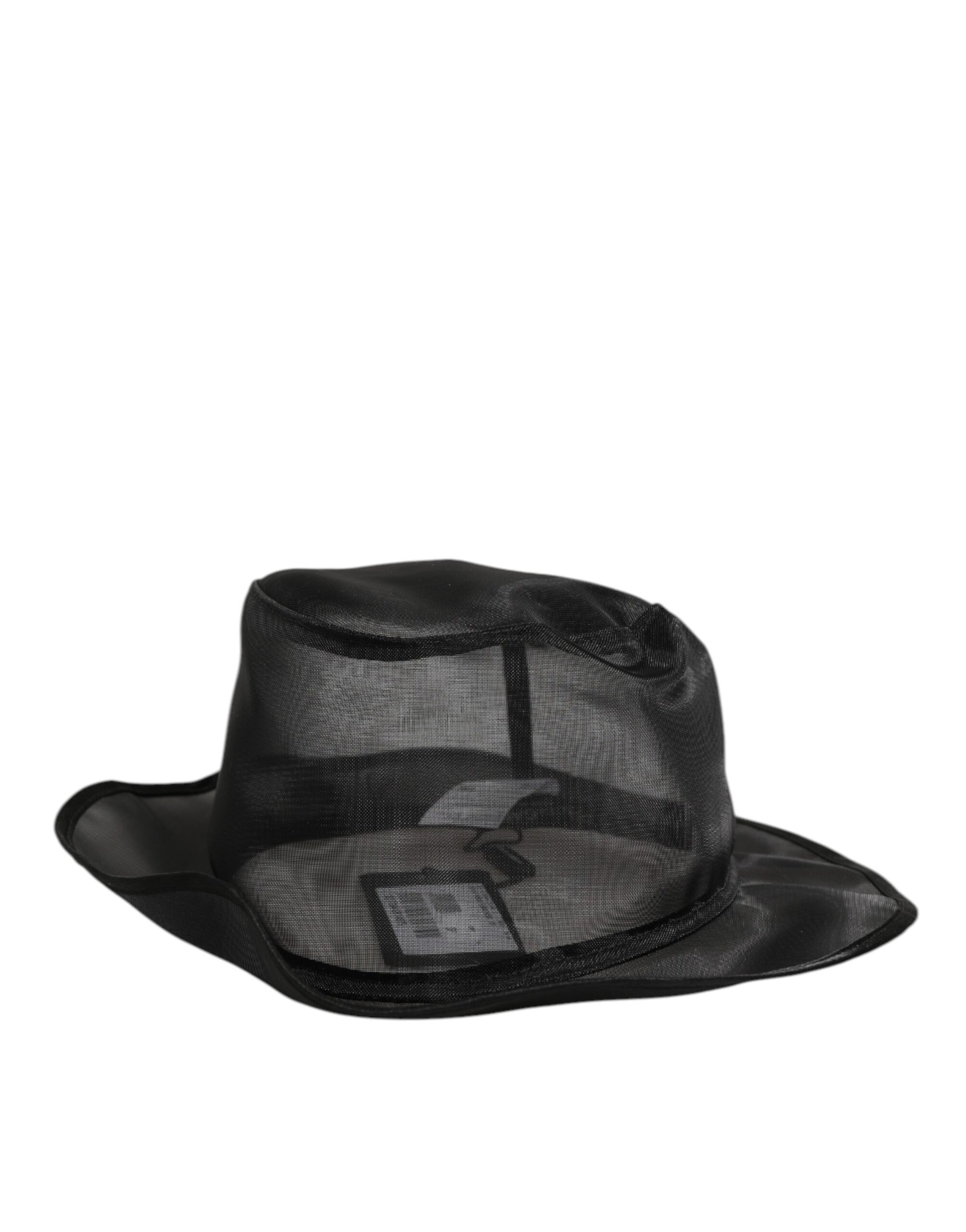 Dolce & Gabbana Black Silk Mesh Bucket Men Fisherman Cap Hat