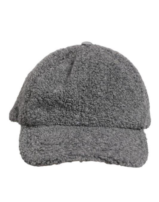 Dolce & Gabbana Gray Wool Fleece Rapper Men Baseball Capello Hat