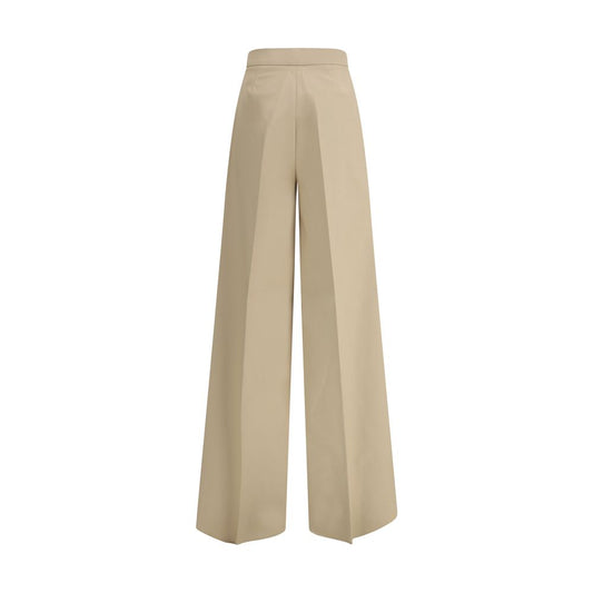 Max Mara Beige Cotton Casual Pants