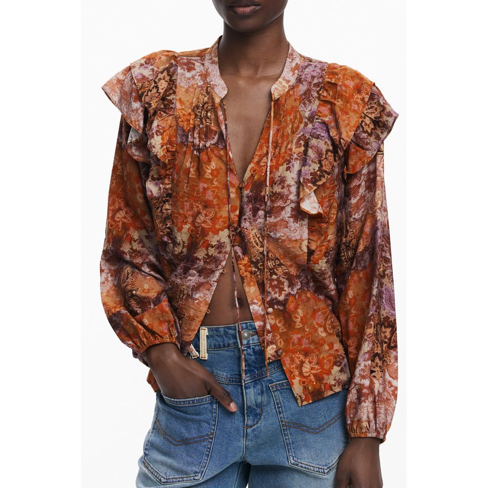 Desigual Arancione Viscosa Women Shirt