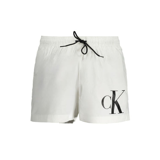 Calvin Klein White Polyester Men's Swim Boxer